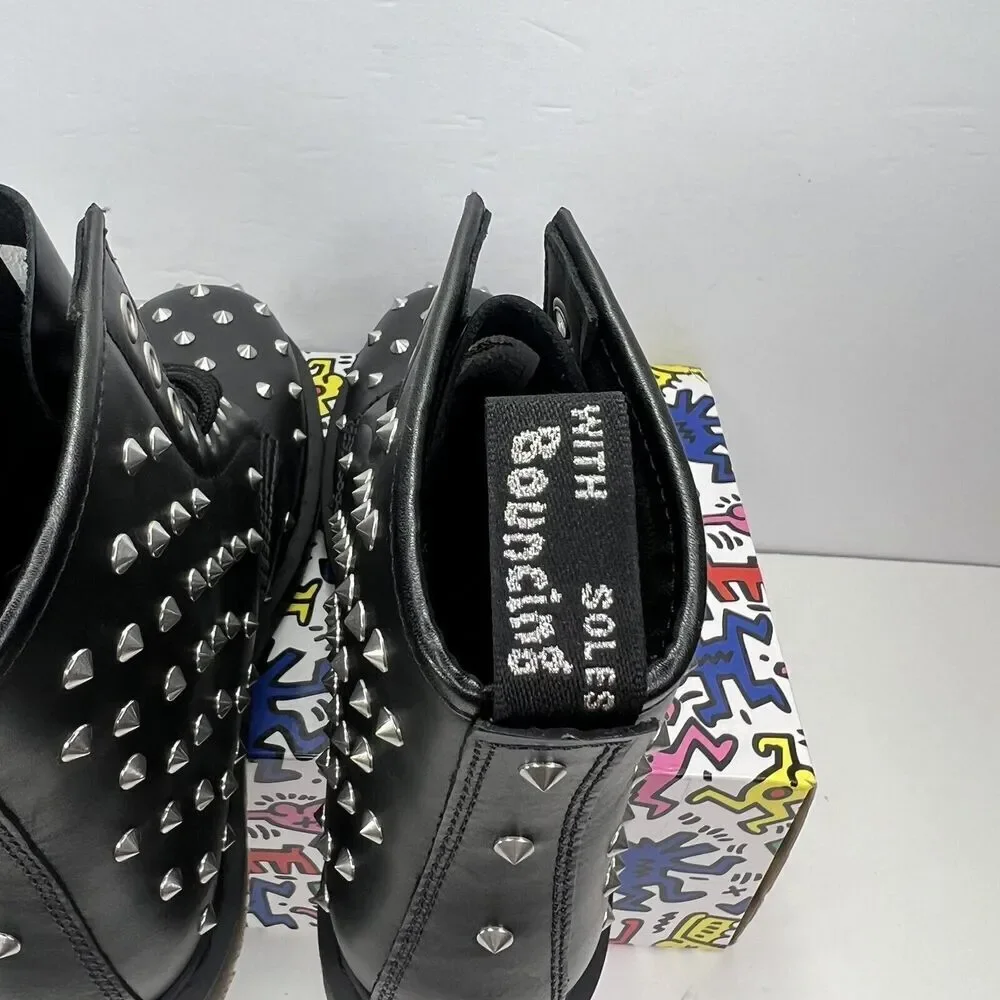 Dr. Martens 1460 Boots Wanama Studded Doc Black NEW Dr Mens Size 4 Womens Size 5